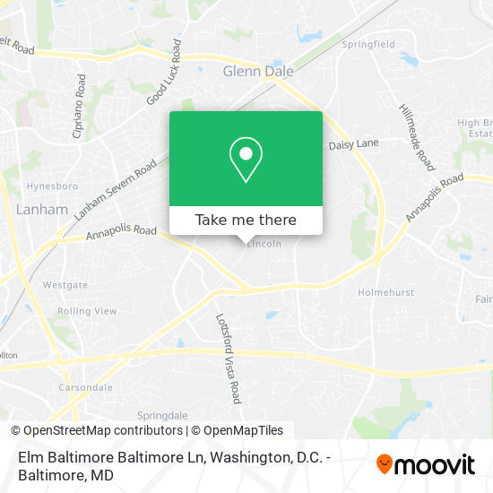 Elm Baltimore Baltimore Ln map