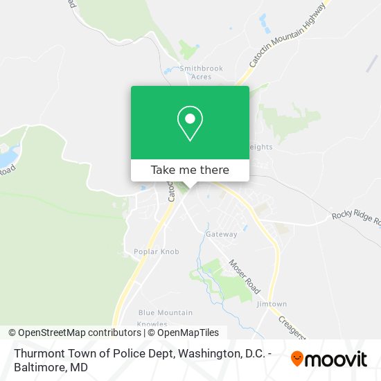 Thurmont Town of Police Dept map