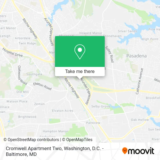 Cromwell Apartment Two map