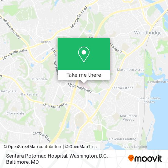 Sentara Potomac Hospital map