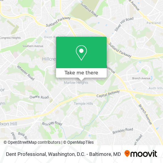 Dent Professional map