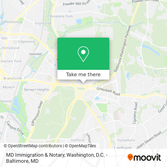 MD Immigration & Notary map