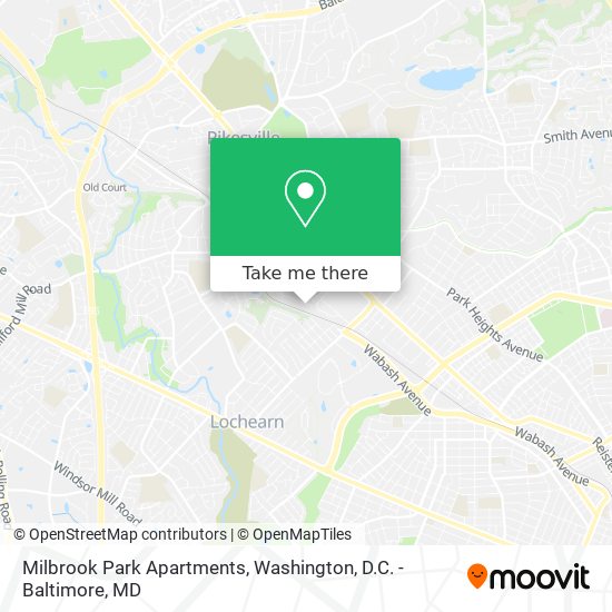 Milbrook Park Apartments map