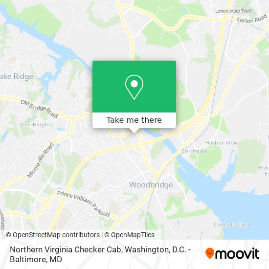 Northern Virginia Checker Cab map