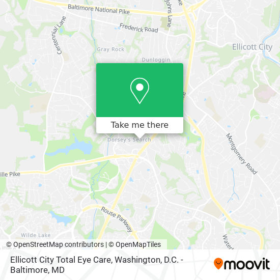 Mapa de Ellicott City Total Eye Care