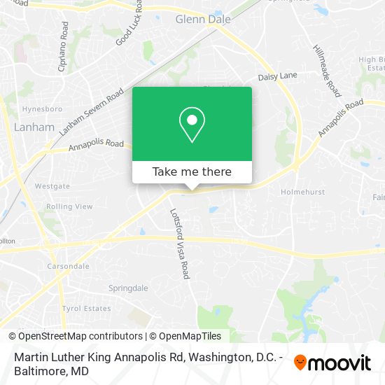Martin Luther King Annapolis Rd map