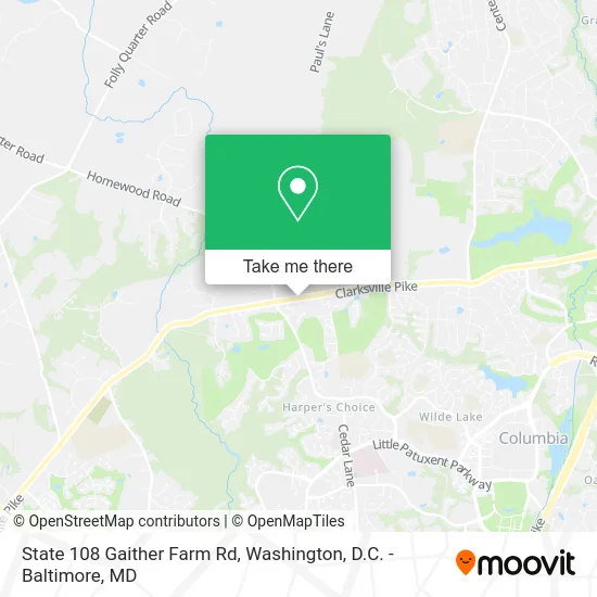 State 108 Gaither Farm Rd map