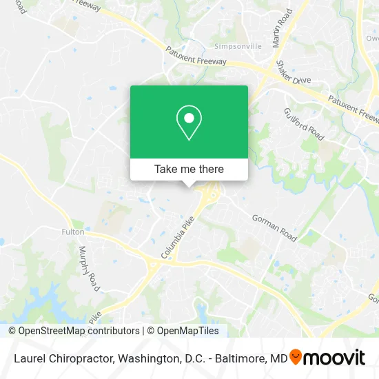 Laurel Chiropractor map