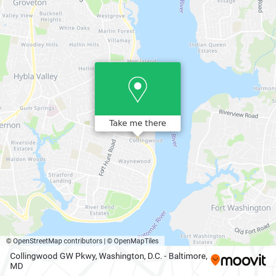 Collingwood GW Pkwy map