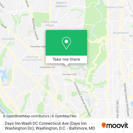 Days Inn-Wash DC Connecticut Ave (Days Inn Washington Dc) map