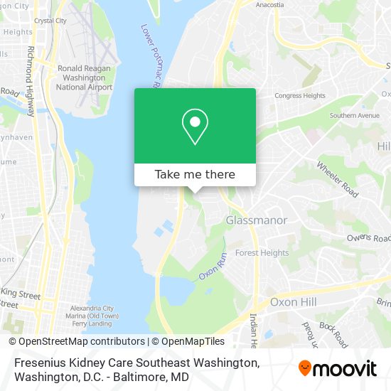 Fresenius Kidney Care Southeast Washington map