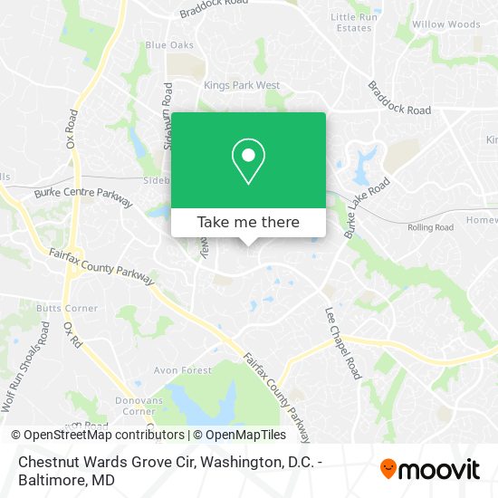 Mapa de Chestnut Wards Grove Cir