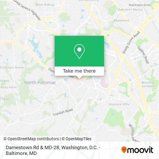 Darnestown Rd & MD-28 map