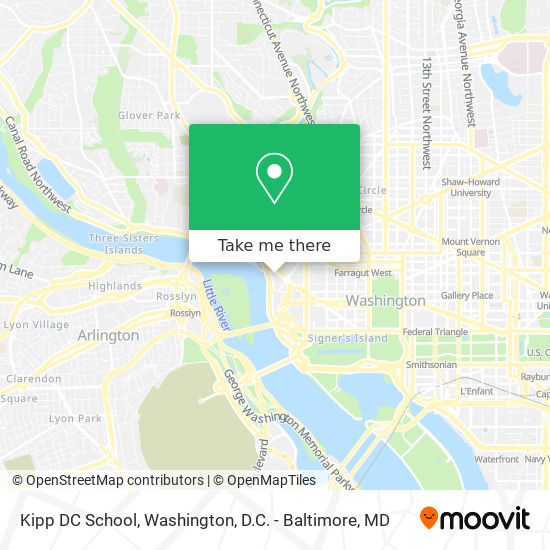 Kipp DC School map