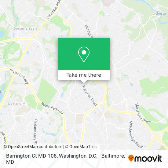 Mapa de Barrington Ct MD-108