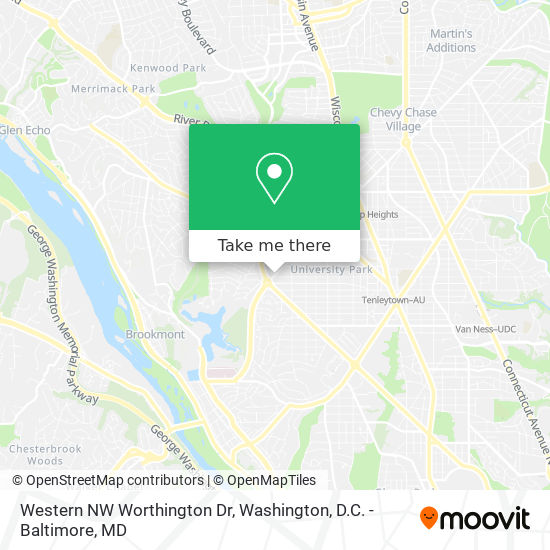 Western NW Worthington Dr map