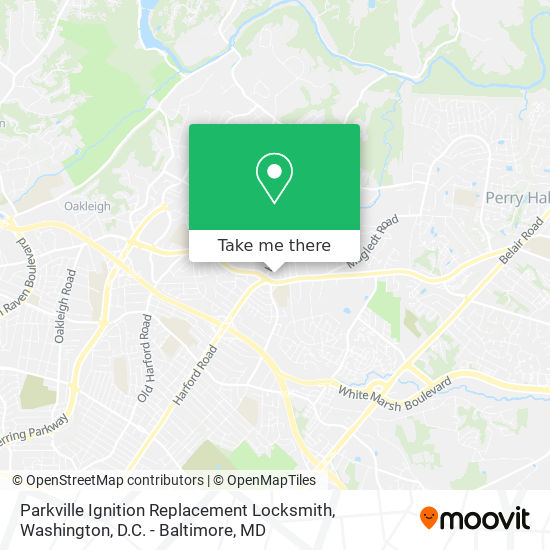 Parkville Ignition Replacement Locksmith map