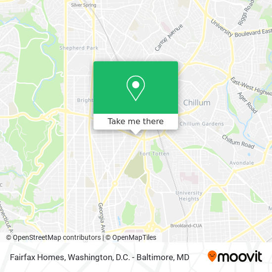 Fairfax Homes map