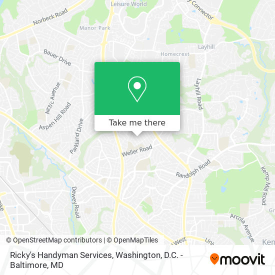 Mapa de Ricky's Handyman Services