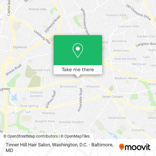 Tinner Hill Hair Salon map