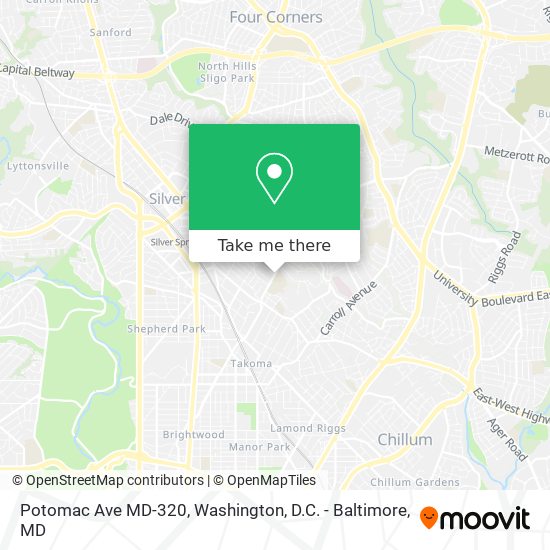 Mapa de Potomac Ave MD-320