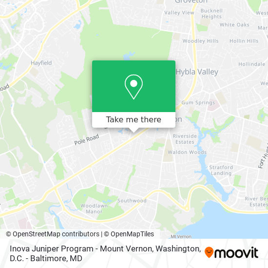 Mapa de Inova Juniper Program - Mount Vernon