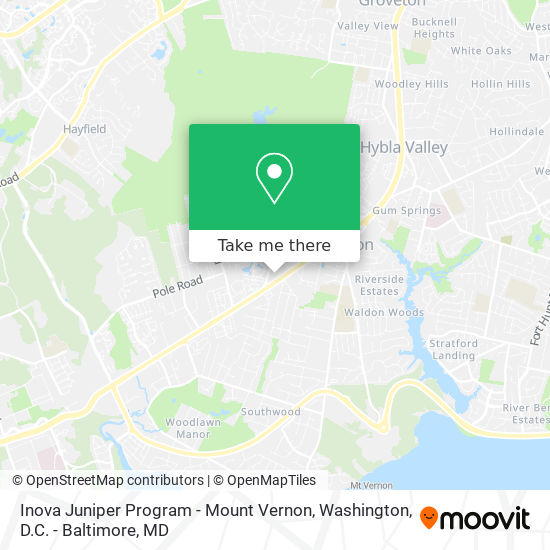 Inova Juniper Program - Mount Vernon map