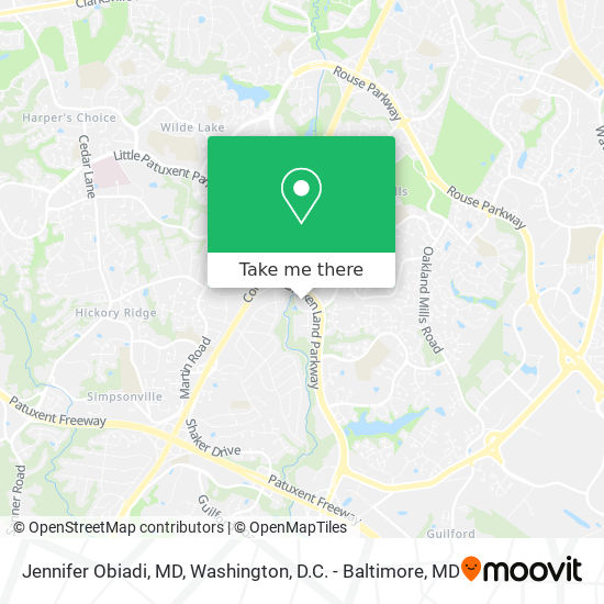Mapa de Jennifer Obiadi, MD