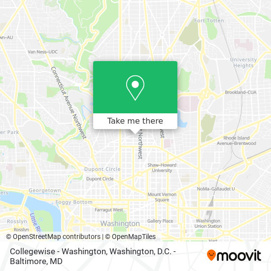 Collegewise - Washington map
