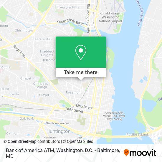 Mapa de Bank of America ATM