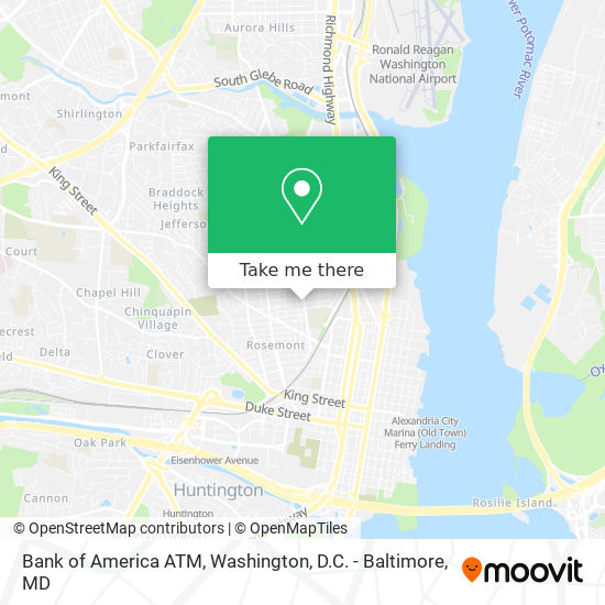 Bank of America ATM map