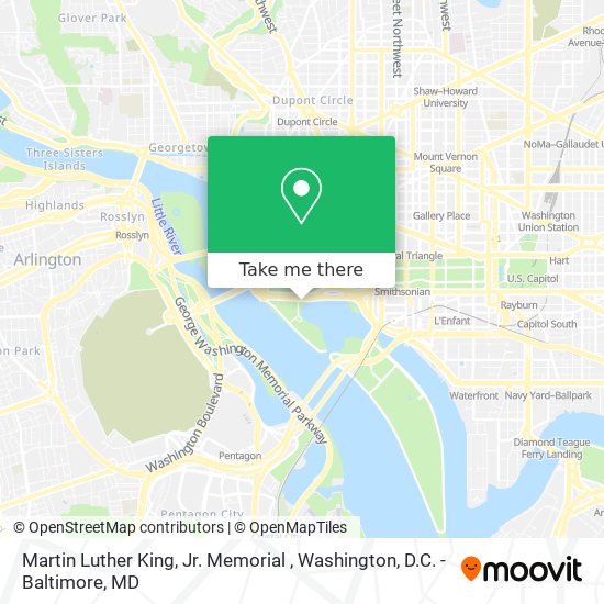 Mapa de Martin Luther King, Jr. Memorial