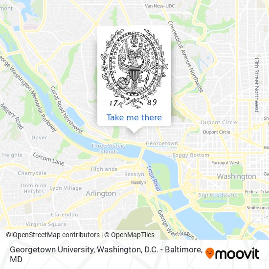 How to get to Georgetown University in Washington by Bus or Metro?