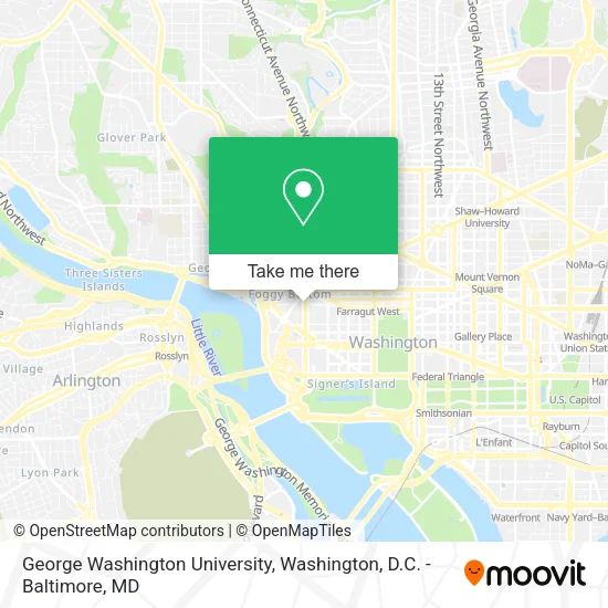 Mapa de George Washington University