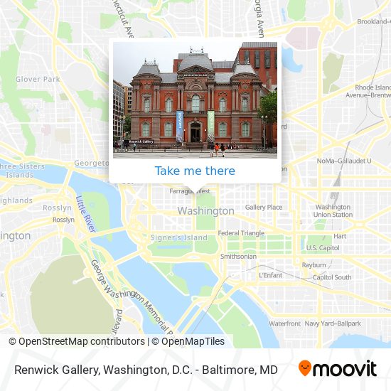 Mapa de Renwick Gallery