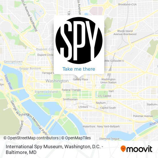 International Spy Museum map