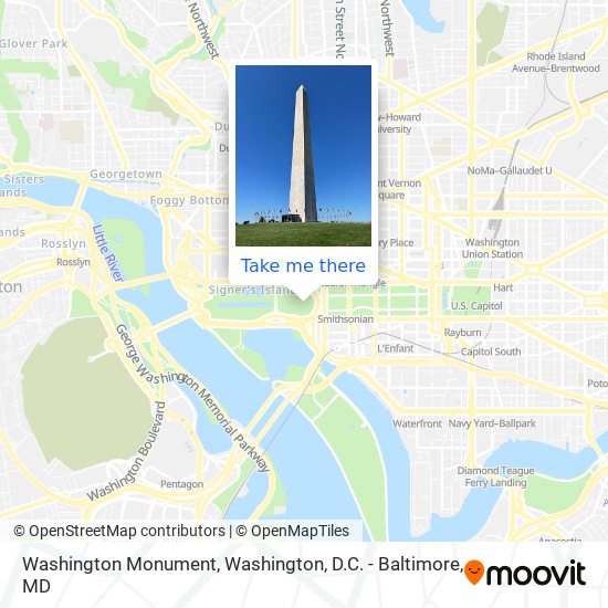Mapa de Washington Monument