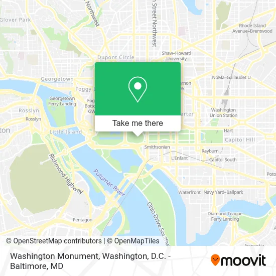 Washington Monument map