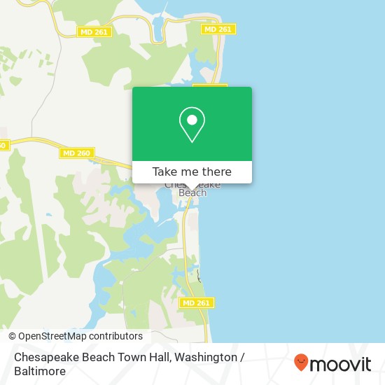 Mapa de Chesapeake Beach Town Hall