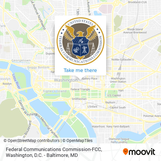 Mapa de Federal Communications Commission-FCC