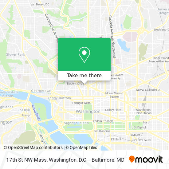 17th St NW Mass map