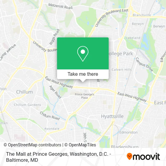 The Mall at Prince Georges map