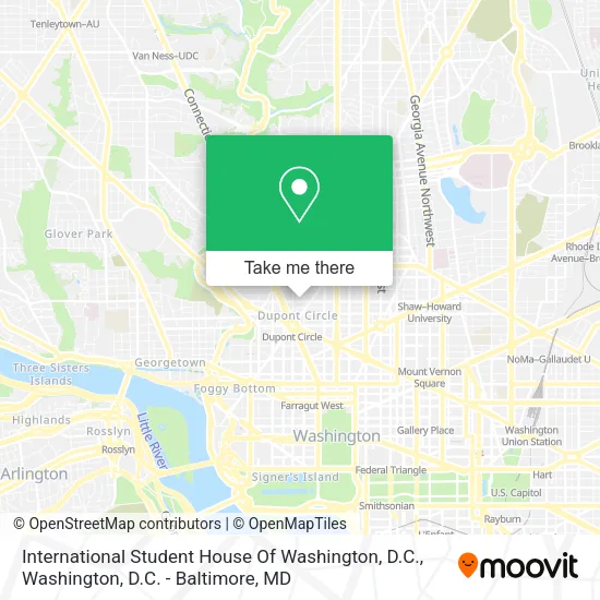 Mapa de International Student House Of Washington, D.C.