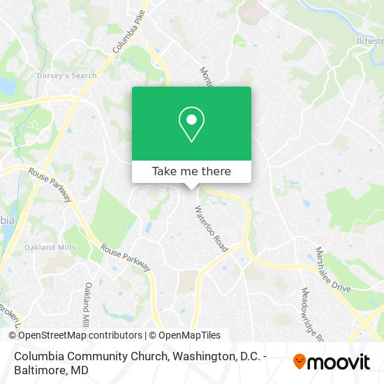 Columbia Community Church map