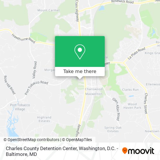 Charles County Detention Center map