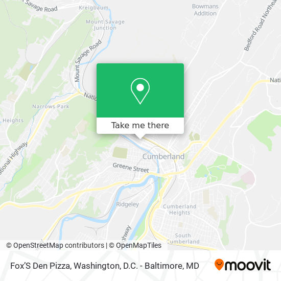 Fox’S Den Pizza map