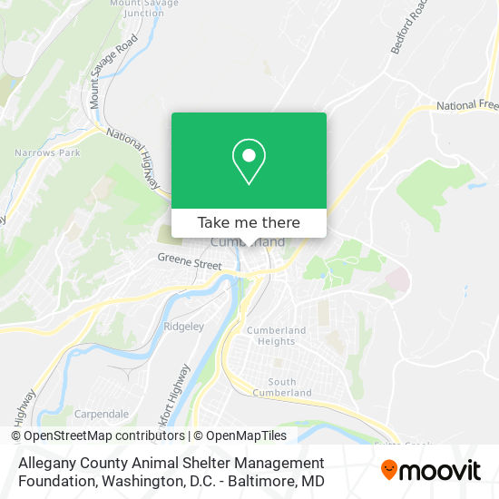 Allegany County Animal Shelter Management Foundation map