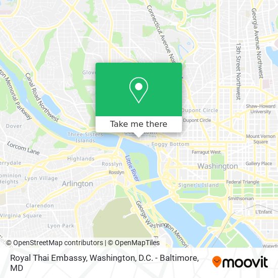 Royal Thai Embassy map