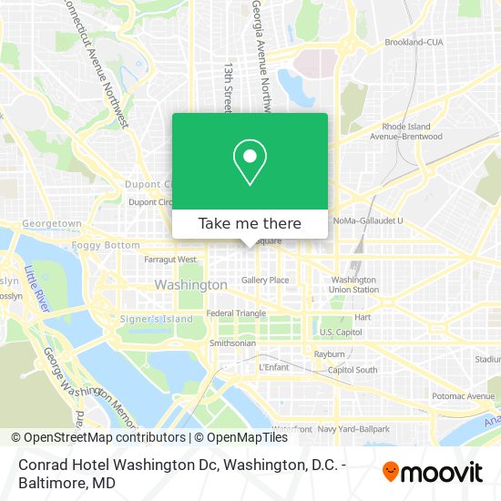 Mapa de Conrad Hotel Washington Dc