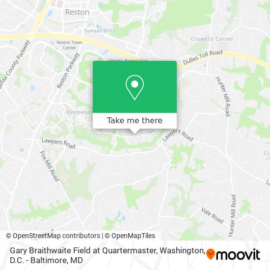Mapa de Gary Braithwaite Field at Quartermaster